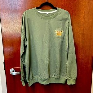 Butterfly Graphic Print Lightweight Sweatshirt - Plus Size XXL